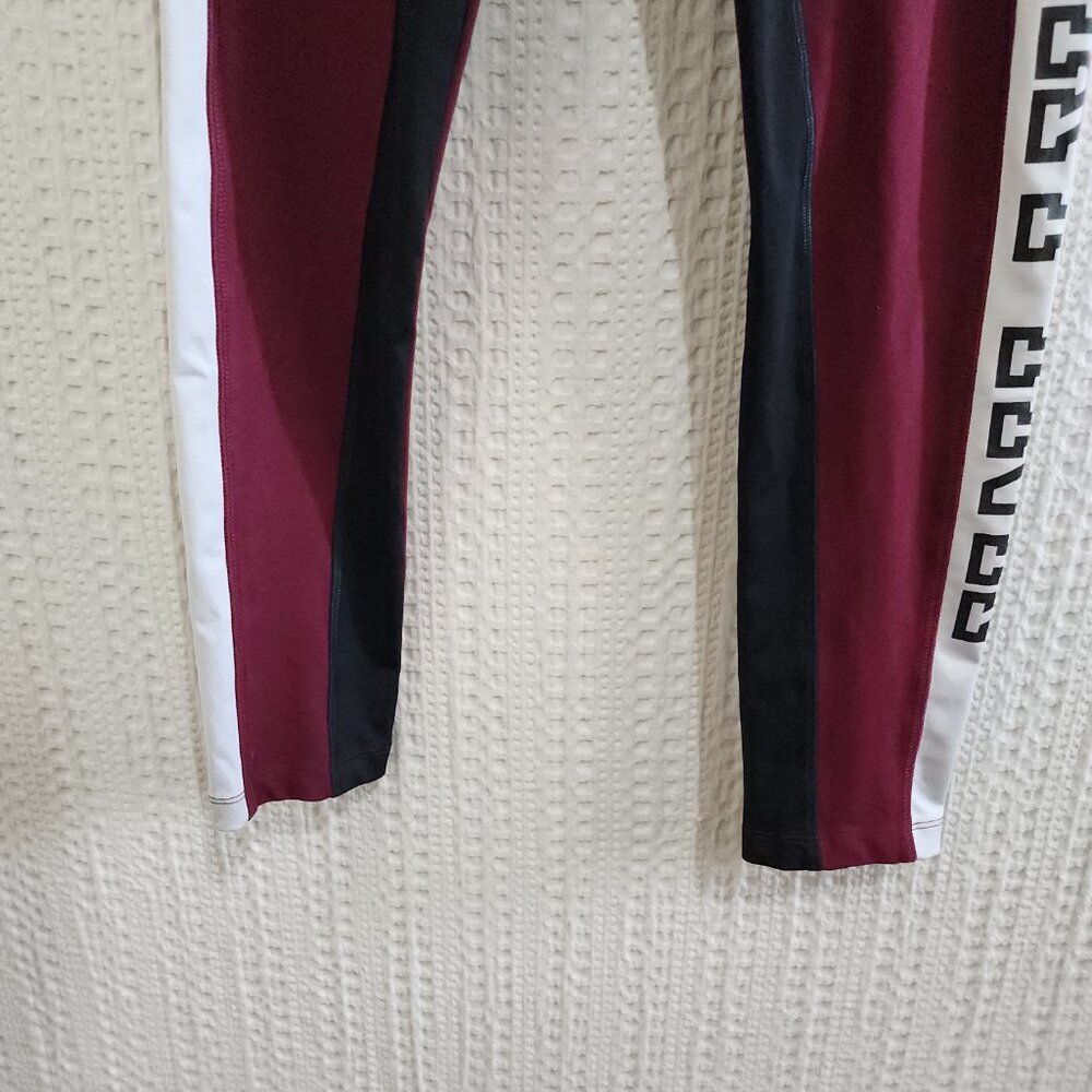 PINK Victoria's Secret Ultimate Maroon Logo Leggings Size Medium - Picture 4 of 12